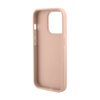 Guess Croco Triangle Metal Logo - Etui iPhone 15 Pro Max (różowy) (GUHCP15XPCRTHCP)