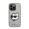 Karl Lagerfeld NFT Glitter Choupette Patch - Etui iPhone 14 Pro Max (srebrny) (KLHCP14XG2CPS)