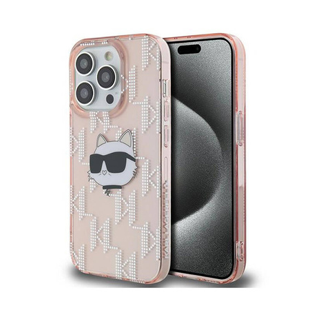 Karl Lagerfeld IML Choupette Head & Monogram - Etui iPhone 13 Pro (różowy) (KLHCP13LHKLPCHP)