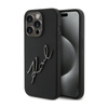 Karl Lagerfeld Silicone Karl Script - Etui iPhone 15 Pro (czarny) (KLHCP15LSKSBMCK)