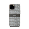 DKNY Leather Mono Stripe & Metal Logo - Etui iPhone 15 / 14 / 13 (beżowy) (DKHCP15SPRTHSLE)