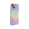 Guess IML Iridescent MagSafe - Etui iPhone 15 Plus (różowy) (GUHMP15MHITSP)