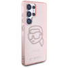 Karl Lagerfeld Rhinestones Karl Head Logo - Etui Samsung Galaxy S25 Ultra (różowy) (KLHCS25LHKHDCELP)