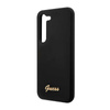 Guess Silicone Script Metal Logo - Etui Samsung Galaxy S23+ (czarny) (GUHCS23MSLSMK)