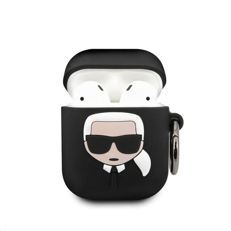 Karl Lagerfeld Bundle Ikonik – Zestaw etui do Apple Airpods 1 / 2 + Power Bank z lusterkiem (KLBPPBOA2K)