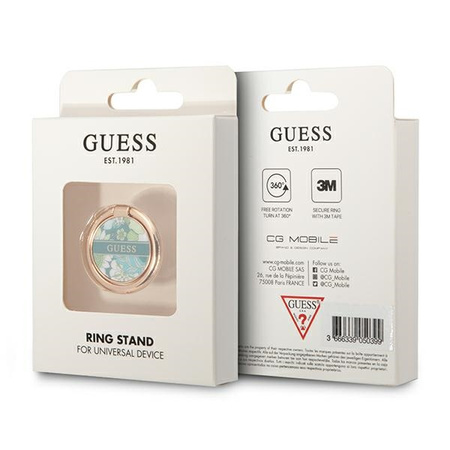 Guess Ring Stand Flower - Magnetyczny uchwyt na palec do telefonu (Green) (GURSHCHMAN)