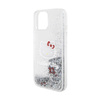 Hello Kitty Liquid Glitter Charms Kitty Head - Etui iPhone 14 (srebrny) (HKHCP14SLIKHET)