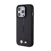 BMW Quilted Tricolor MagSafe - Etui iPhone 15 Pro (czarny) (BMHMP15L22PVTK)