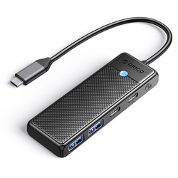 Orico Hub USB-C 2x USB-A, 2x port USB-C 100W - czarny (PAPW2AC-C3-015-BK-EP)