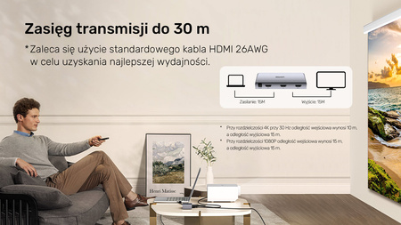 Unitek Rozgałęźnik sygnału HDMI 1 IN-2 OUT 4K (V1130A01-EU)