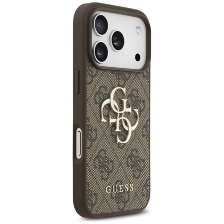 Guess 4G Big Logo - Etui iPhone 17 Pro (brązowy) (GUHCP17L4GMGBR)