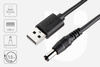 Unitek kabel zasilający USB — wtyk DC 5.5/2.5mm 9V (Y-C4046BK)