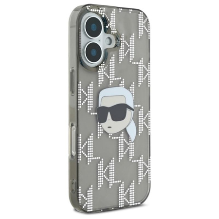Karl Lagerfeld IML Karl Head Electroplated - Etui iPhone 16 (czarny) (KLHCP16SHKLPKHK)