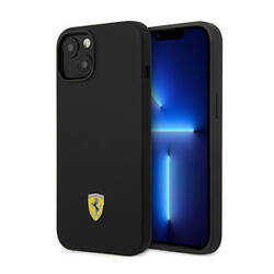 Ferrari Silicone Metal Logo - Etui iPhone 14 Plus (czarny) (FEHCP14MSIBBK)
