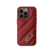 Karl Lagerfeld Diagonal Quilted Script - Etui iPhone 15 Pro Max (czerwony) (KLHCP15XPQDSMGR)