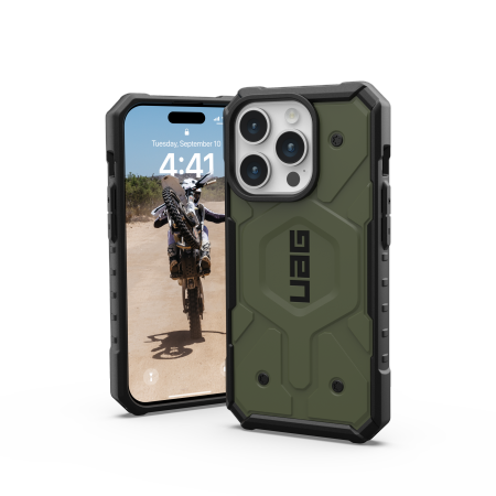 UAG Pathfinder Magsafe - obudowa ochronna do iPhone 15 Pro kompatybilna z MagSafe (olive) (114281117272)