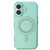 Guess IML Rhinestones MagSafe - Etui iPhone 16 (zielony) (GUHMP16SPFTDTEN)