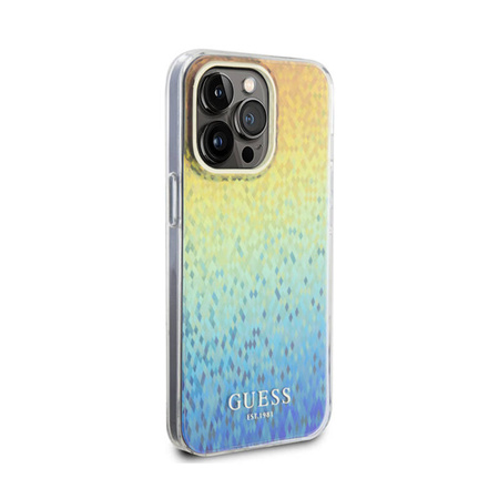 Guess IML Faceted Mirror Disco Iridescent - Etui iPhone 15 Pro Max (Iridescent) (GUHCP15XHDECMI)