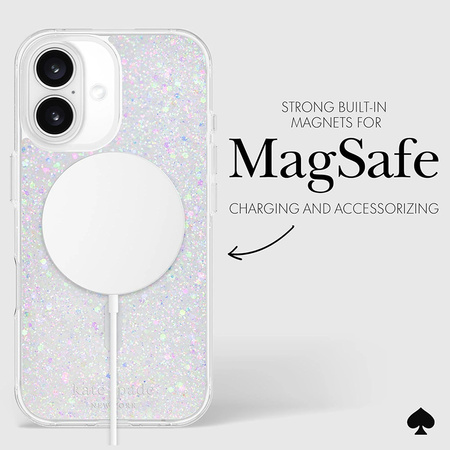 Kate Spade New York Protective MagSafe - Etui iPhone 16 (Chunky Glitter) (KS054948)