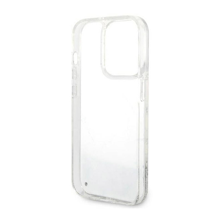 Guess Liquid Glitter Marble - Etui iPhone 14 Pro Max (Biały) (GUHCP14XLCSGSGH)