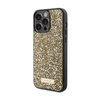 Guess Rhinestone Metal Logo - Etui iPhone 15 Pro (żółty) (GUHCP15LPFGSBSD)