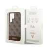Guess 4G Bottom Stripe Metal Logo Collection - Etui Samsung Galaxy S24 Ultra (brązowy) (GUHCS24LG4GLBR)