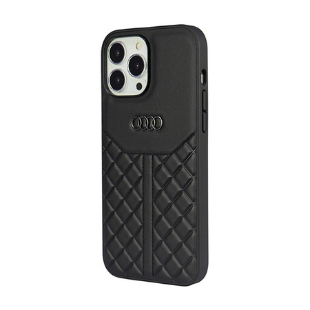 Audi Genuine Leather - Etui iPhone 13 Pro Max (Czarny) (AU-TPUPCIP13PM-Q8/D1-BK)