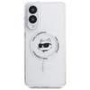 Karl Lagerfeld Button Choupette Head Printed Logo MagSafe - Etui Samsung Galaxy S25 Edge (biały) (KLHMS25EHLSCHH)