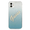 Guess Glitter Gradient Script - Etui iPhone 12 mini (niebieski) (GUHCP12SPCUGLSBL)
