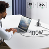 Unitek Kabel USB-C kątowy 90° PD100W 3m - czarny (C14123BK-3M)