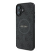 Guess 4G Ring Classic Logo MagSafe - Etui iPhone 16 Plus (czarny) (GUHMP16MG4GFRK)
