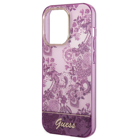 Guess Porcelain Collection - Etui iPhone 14 Pro Max (fuksja) (GUHCP14XHGPLHF)