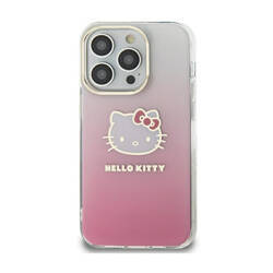 Hello Kitty IML Gradient Electrop Kitty Head - Etui iPhone 15 (różowy) (HKHCP15SHDGKEP)