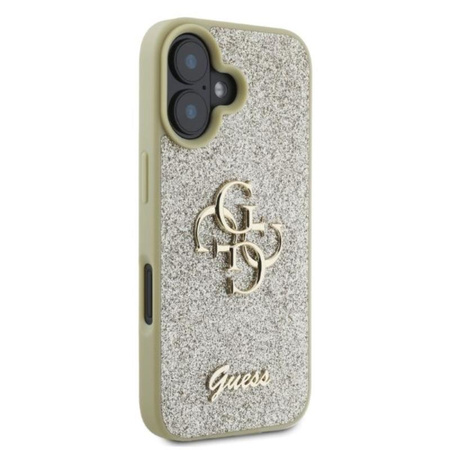 Guess Fixed Glitter Big 4G - Etui iPhone 16 (złoty) (GUHCP16SHG4SGD)