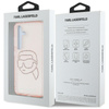 Karl Lagerfeld Rhinestones Karl Head Logo - Etui Samsung Galaxy S25 (różowy) (KLHCS25SHKHDCELP)