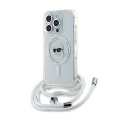 Karl Lagerfeld Crossbody IML Karl Head MagSafe - Etui iPhone 15 Pro (przezroczysty) (KLHMP15LHCKHNT)