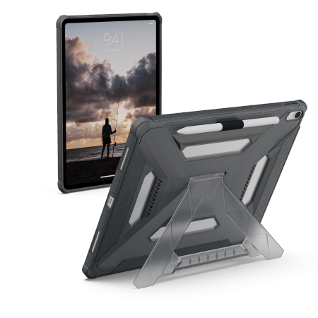 UAG Scout+ - etui z podstawką oraz uchwytem na Apple Pencil do iPad Air 13" M2 (2024) / M3 (2025) (ash) (124494113131)