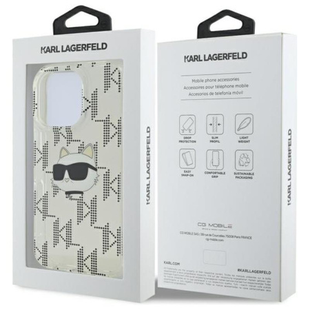 Karl Lagerfeld IML Choupette Head Electroplated - Etui iPhone 16 Pro (przezroczysty) (KLHCP16LHKLPCHT)