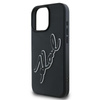 Karl Lagerfeld 3D Rubber Bicolor Signature - Etui iPhone 16 Pro (czarny) (KLHCP16L3DRKSDLK)