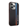 BMW Tricolor Stripe - Etui iPhone 14 Pro (Czarny) (BMHCP14L22HVGV)