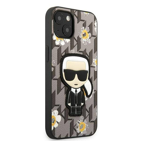 Karl Lagerfeld Iconic Karl Flower - Etui iPhone 13 Mini (szary) (KLHCP13SPMNFIK1)