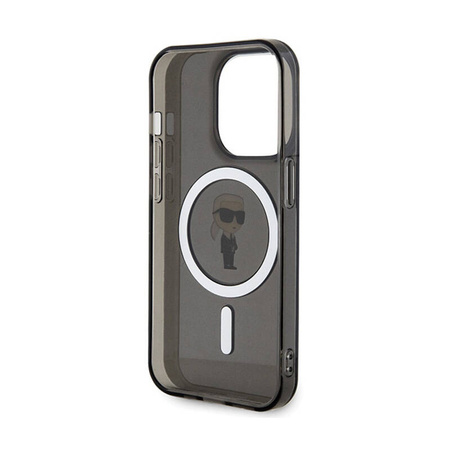 Karl Lagerfeld IML Ikonik MagSafe - Etui iPhone 15 Pro Max (czarny) (KLHMP15XHFCKNOK)