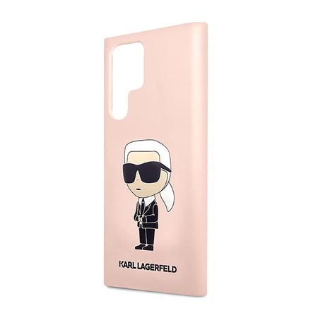 Karl Lagerfeld Silicone NFT Ikonik - Etui Samsung Galaxy S23 Ultra (różowy) (KLHCS23LSNIKBCP)