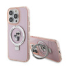 Karl Lagerfeld Ring Stand Karl & Choupette MagSafe - Etui iPhone 15 Pro (różowy) (KLHMP15LHMRSKCP)