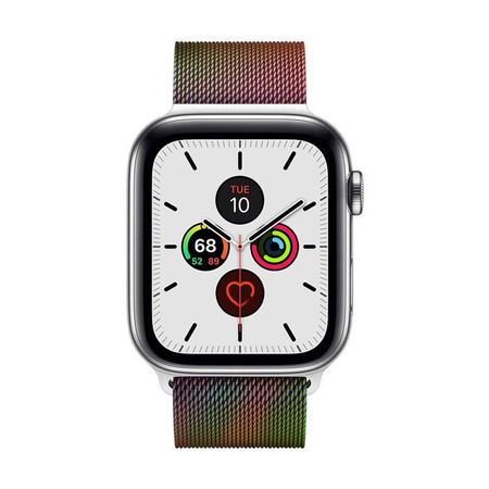 Crong Milano Steel - Pasek ze stali nierdzewnej do Apple Watch 38/40/41/42 mm (opalizujący) (CRG-40MST-OPL)