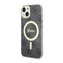 Guess 4G MagSafe - Etui iPhone 14 (Czarny) (GUHMP14SH4STK)