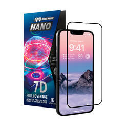 Crong 7D Nano Flexible Glass - Niepękające szkło hybrydowe 9H na cały ekran iPhone 14 Pro (CRG-7DNANO-IP14P)