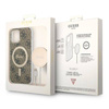 Guess Bundle Pack MagSafe 4G - Zestaw etui + ładowarka MagSafe iPhone 12 / iPhone 12 Pro (brązowy/złoty) (GUBPP12MH4EACSW)