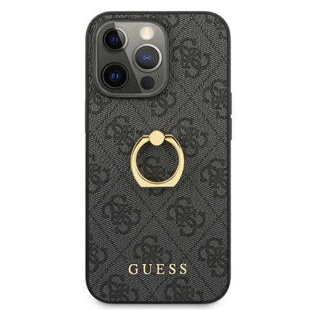 Guess 4G Ring Case - Etui iPhone 13 Pro (szary) (GUHCP13L4GMRGR)