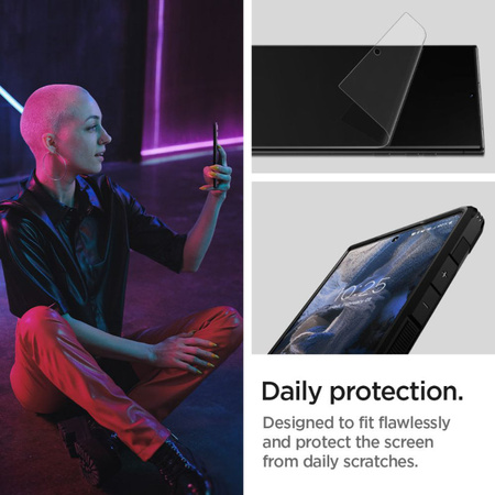 Spigen Neo Flex - Folia ochronna 2 szt. do Samsung Galaxy S23 Ultra (Przezroczysty) (AFL05943)